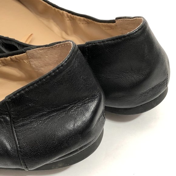 Vince Camuto Eryn Black Leather Ballet Flats 10 - Picture 10 of 11